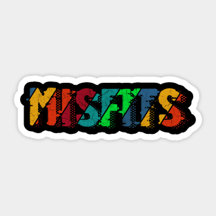 vintage color Misfits Sticker